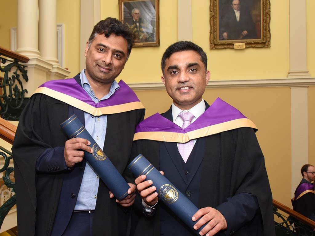 Certificate graduate celebrates at No. 6 Kildare street